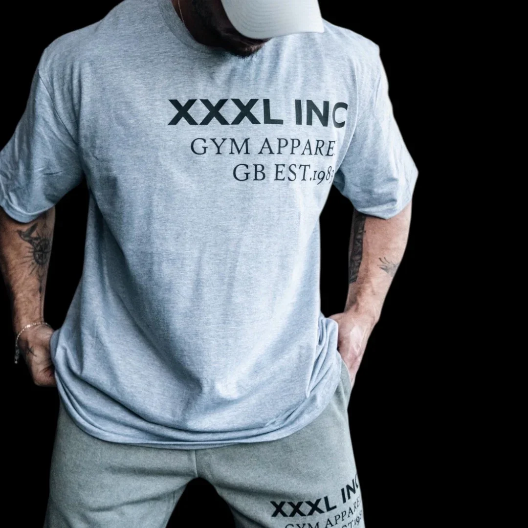 Off-Set XXXL Logo Oversized Base T-Shirt mit Grafikdruck aus Baumwolle – Bodybuilding, Workout, Freizeit, Fitness, Streetwear Oberteile
