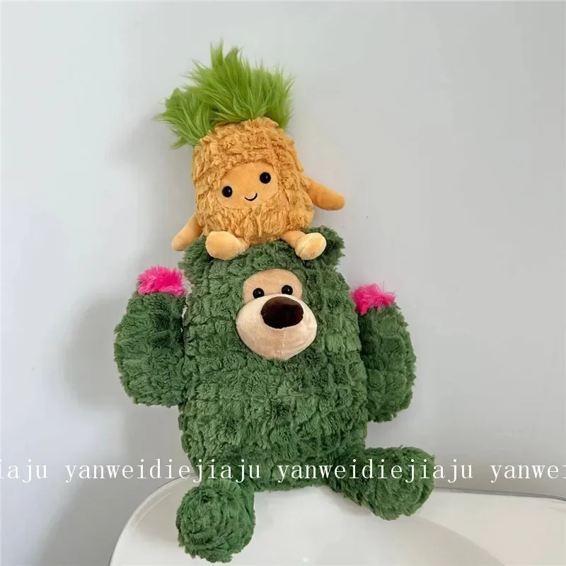 

35CM Cute Cactus Pineapple Plant Plush Toy High Quality Kawaii Cartoon Fruit Doll Soft Pillow Girl Christmas Birthday Gifts