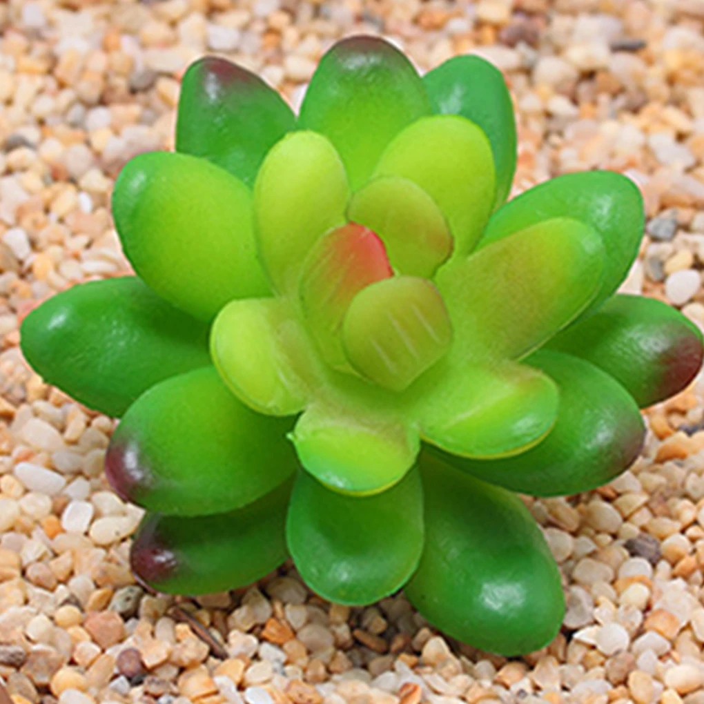 Pack of 12 Artificial Succulent Plant Decorative Unpotted Indoor Outdoor Fake Home Realistic Balcony Color Random