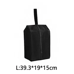 Waterproof Nylon Shoe Storage Bag with Durable Zipper (L black)