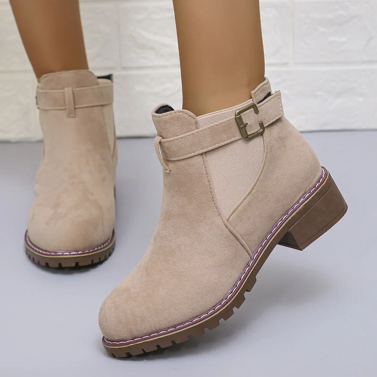 Women Boots Spring and Autumn Thick Sole Ankle Shoes Comfortable Snow Fashion Hot Boots for Women Female Platform Designer Boots