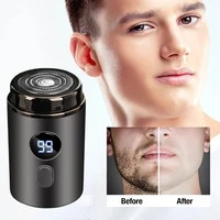 Men's Electric Shaver Usb Charge Mini Pocket Travel Razor Wet-Dry Comfortable Easy Travel Beard Body Hair Trimmer Pocket Razor 2