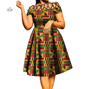 Plus Size African Cotton Wax Print Dashiki Short Sleeve Dress For Women  Wholesale Office Clothing WY2353 From Bintarealwax, $33.16