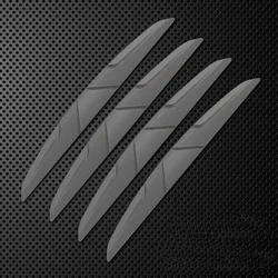 4PCS Silicone Car Door and Mirror Protection Guard Set (Gray)