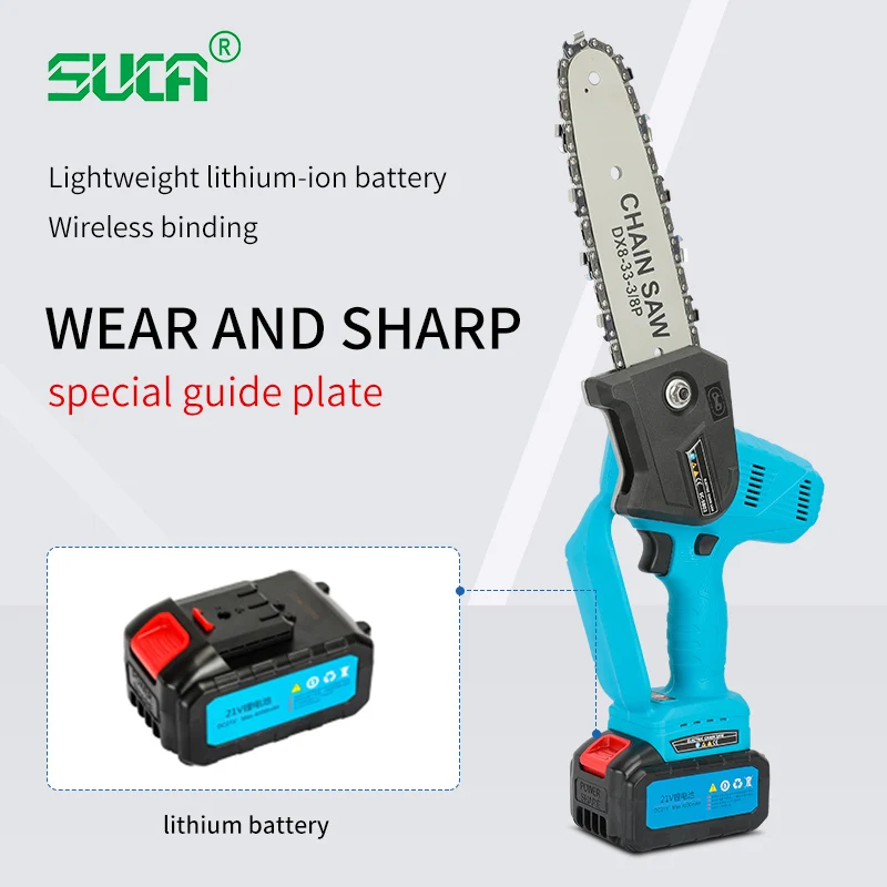 

Farm Garden Tools Manufacturer Li-battery Mini Wireless Portable Electric Chain Saw Battery Small Lithium Chainsaw