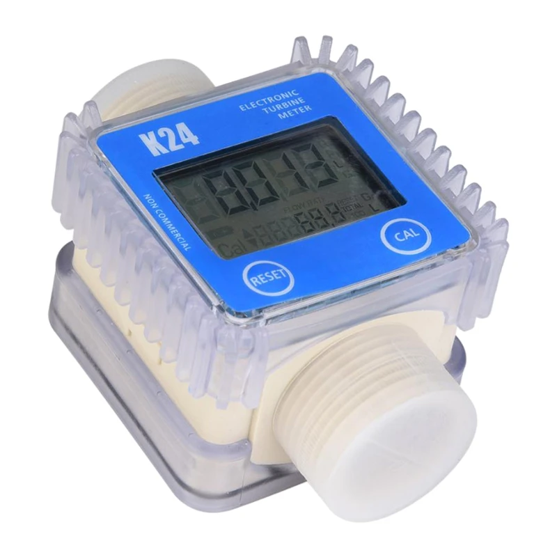 Diesel Oil Fuel Turbine Flow Meter Gauge Digital LCD Display for Water Sea Liqu