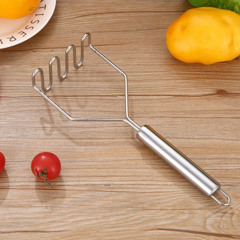 Potato Masher Stainless Steel Potato Masher Potato Crusher Wave Shape Cutter Kitchen Accessories Gadget Cooking Tools Mashed