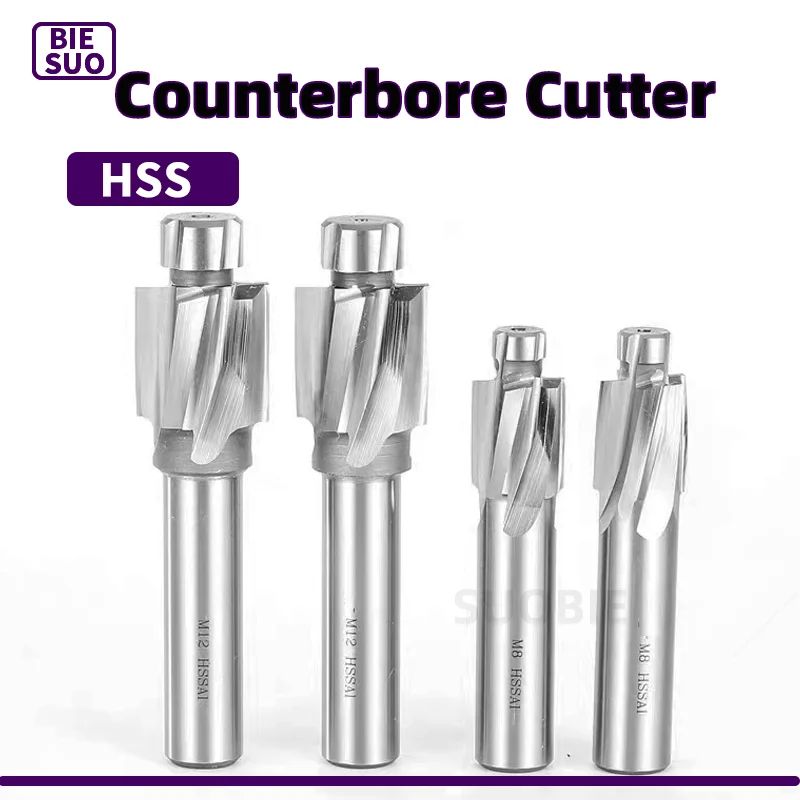 BBPilotedCounterboreCutterHSSFlatBoltHoleCapScrewCountersink