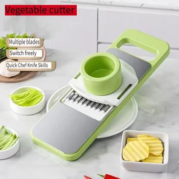 Slicer Stainless Steel Vegetable Slicer with 3 Blades Julienne Slicer Cutter for Potato Carrot 1