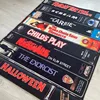 Horror Movie Themed Rug Nostalgic Retro Style Rug Vhs Case Themed Horror Rug Home Theater TV Room Decoration Carpet Boy room Mat 4