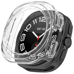 Enhanced Protective PC Case for Galaxy Watch Ultra - Durable Hard Cover Bumper Accessory (Transparent)