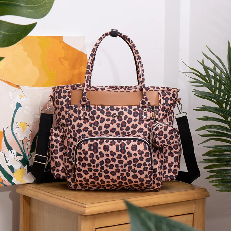 LEQUEEN Multi-functional Mommy Diaper Bags Women's Hospital Newborn Nurse Bag Large Capacity Baby Stroller Convenient Hand Bag 6