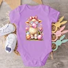 Short Sleeve Easter Romper Infant Jumpsuit Cartoon Sheep Blowing Bubble Print Onesies Newborn Girl Boy Cotton Easter Bodysuits 1