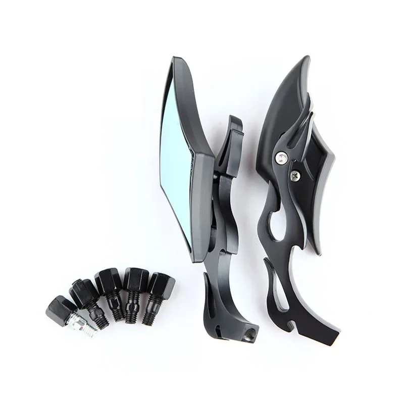 

Modified Flame Quad Rear View Mirror Motorbike Electric Decorative Reflector