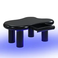 Table à thé unique de style nordique avec éclairage LED 16 couleurs, table simple et moderne, petite table pour salon, accessoires ménagers 4