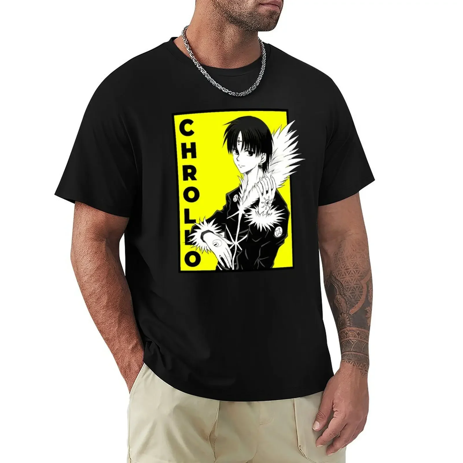 

chrollo T-shirt plain boys whites summer clothes designer t shirt men