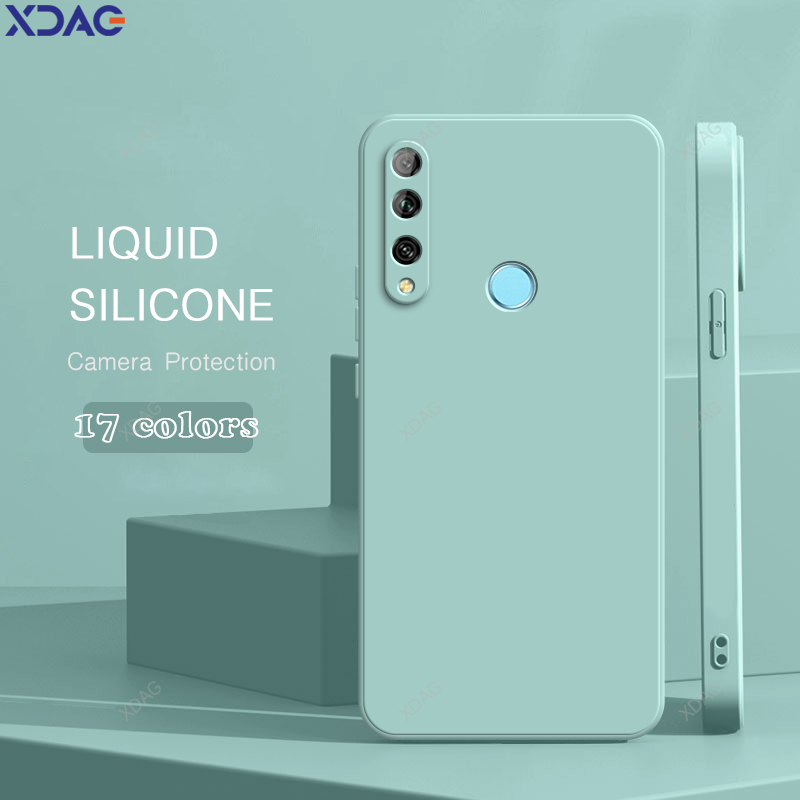 Liquid Silicone Case Cover for Huawei Psmart P Smart Z + Smart+ Psmart+ 2019 2018 Plus Pro S 2021 PsmartZ Solid Back Phone Funda