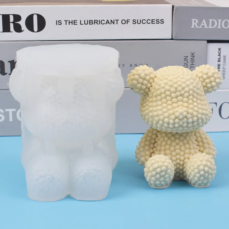

Pearl Bear Silicone Candle Mold Handmade Aromatherapy Gypsum Resin Soap Making Mould Baking Chocolate Dessert Cake Tools