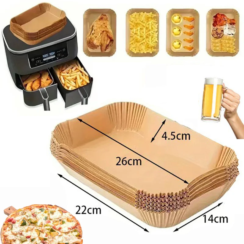 Rectangle Disposable Air Fryer Paper, Oilproof Airfryer Cooking baking Paper for Manga Grill, Aerogrill Accessories HPMD006 Rectangle Disposable Air Fryer Paper, Oilproof Airfryer Cooking baking Paper for Manga Grill, Aerogrill Accessories HPMD006
