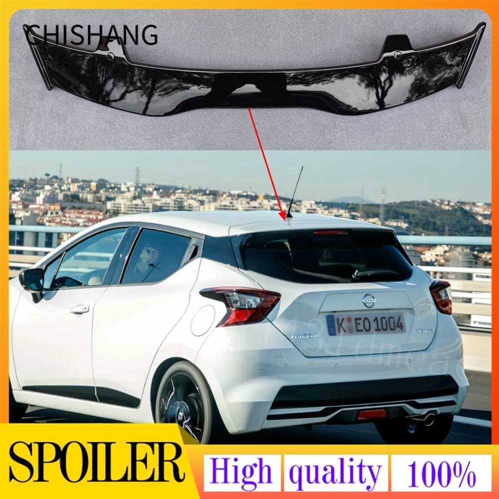 Plastica Abs Di Alta Qualità Per Opel Corsa 2015-2023 Spoiler In Fibra Di Carbonio Look Hatchback Roof Kit Corpo Ala Posteriore Accessori