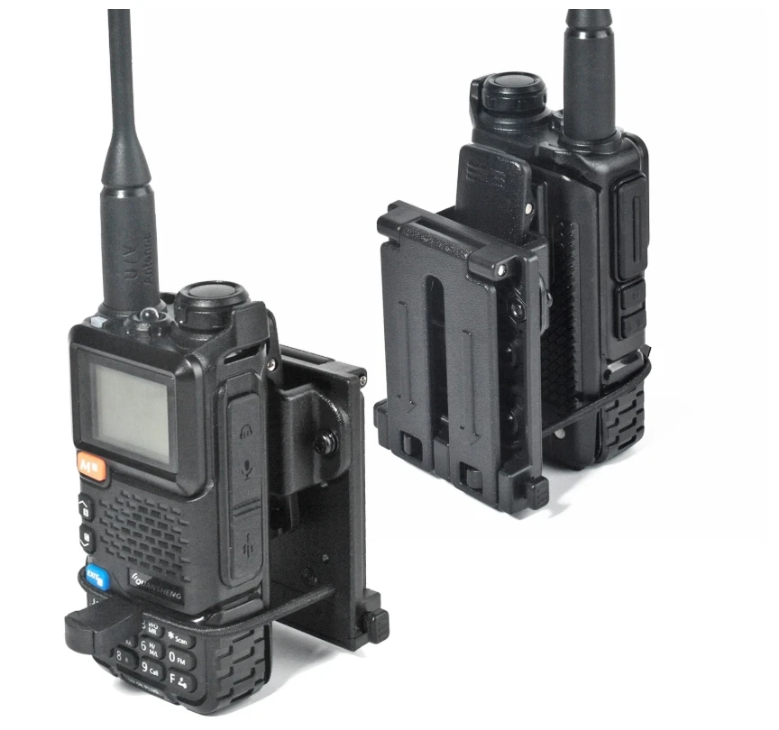 Heavy Duty Tactical Radio Holster with Belt Clip for Law Enforcement