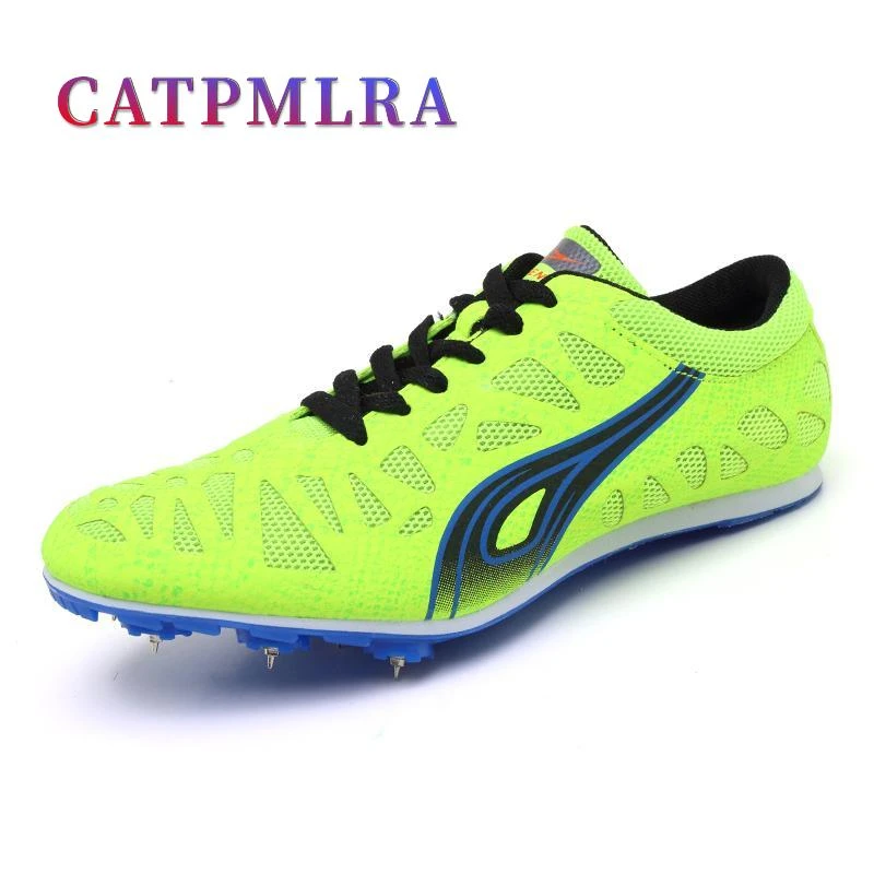 de pista y campo de Sprint, zapatillas de deporte transpirables con clavos antideslizantes, zapatillas bajas para correr, novedad de de | - AliExpress