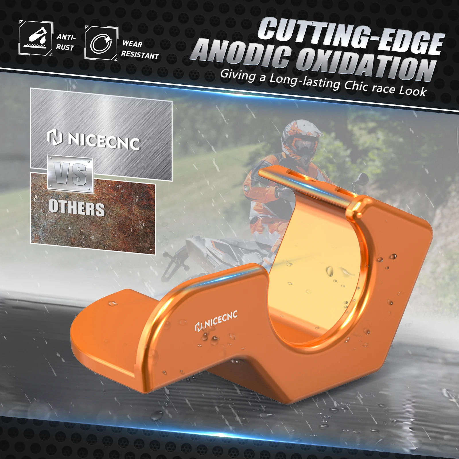 Für KTM 690 Enduro R 2014–2018, unterer Gabelbein-Schuhschutz, untere rechte Gabelbeinschutz, 690 Enduro R 2014 2015 2016 2017 – Detail 3