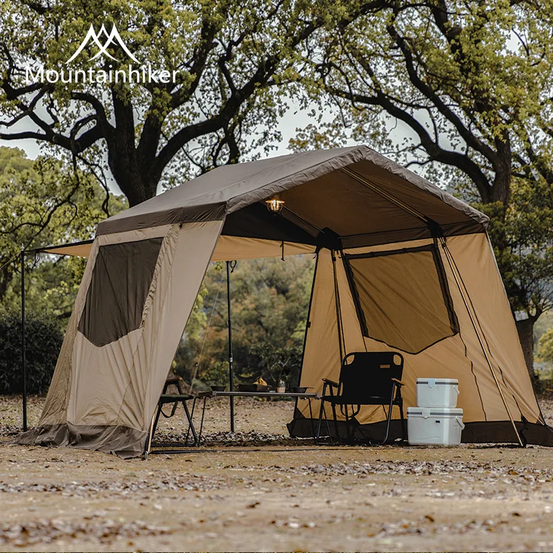 

The Mountain's outdoor camping and camping multi-person waterproof and sun-proof vintage tent house-shaped tent