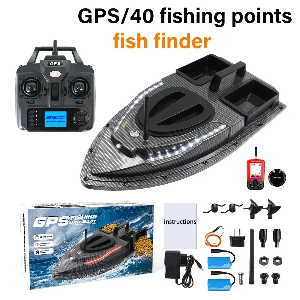 TMISHION bateau de leurre de détecteur de poisson RC 500 m télécommande sans fil leurre de pêche