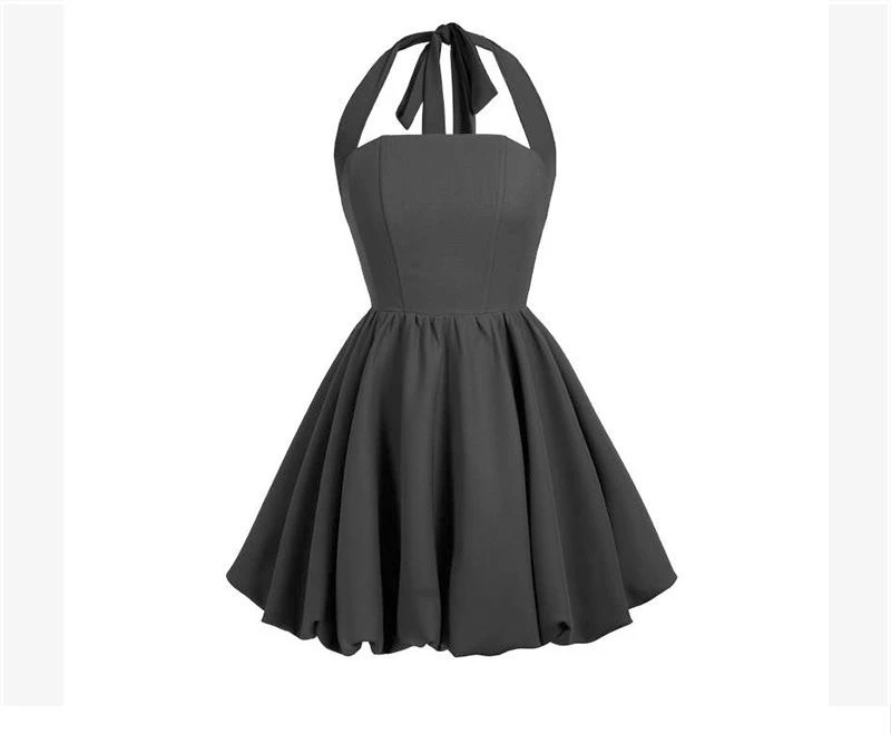 

2022 Spring and Summer New Skirt Women Tube Top Halter Strap Dress Sleeveless Skirt Princess Skirt Luxury Simple Style Boutique