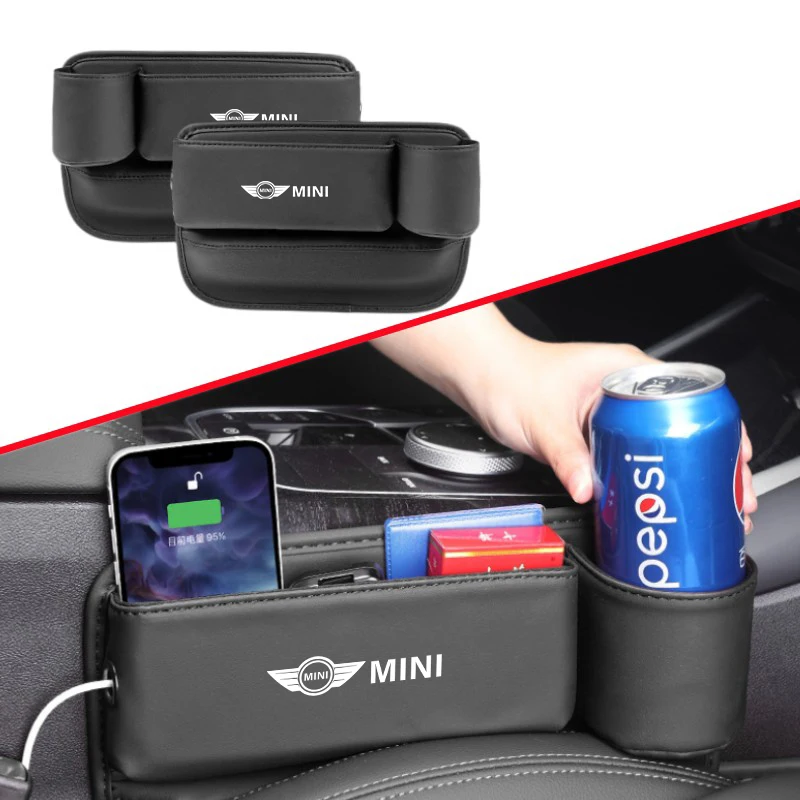 Seggiolino Auto Gap Filler Storage Box Water Cup Holder Accessori Per Mini Cooper R53 R52 R50 One Jcw Clubman Countryman Works