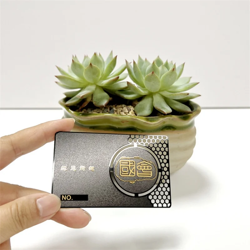 

custom Wholesales YTS 2022 New Laser Cut Engraved Printing metal business card/Metal Business Matt Black Cards