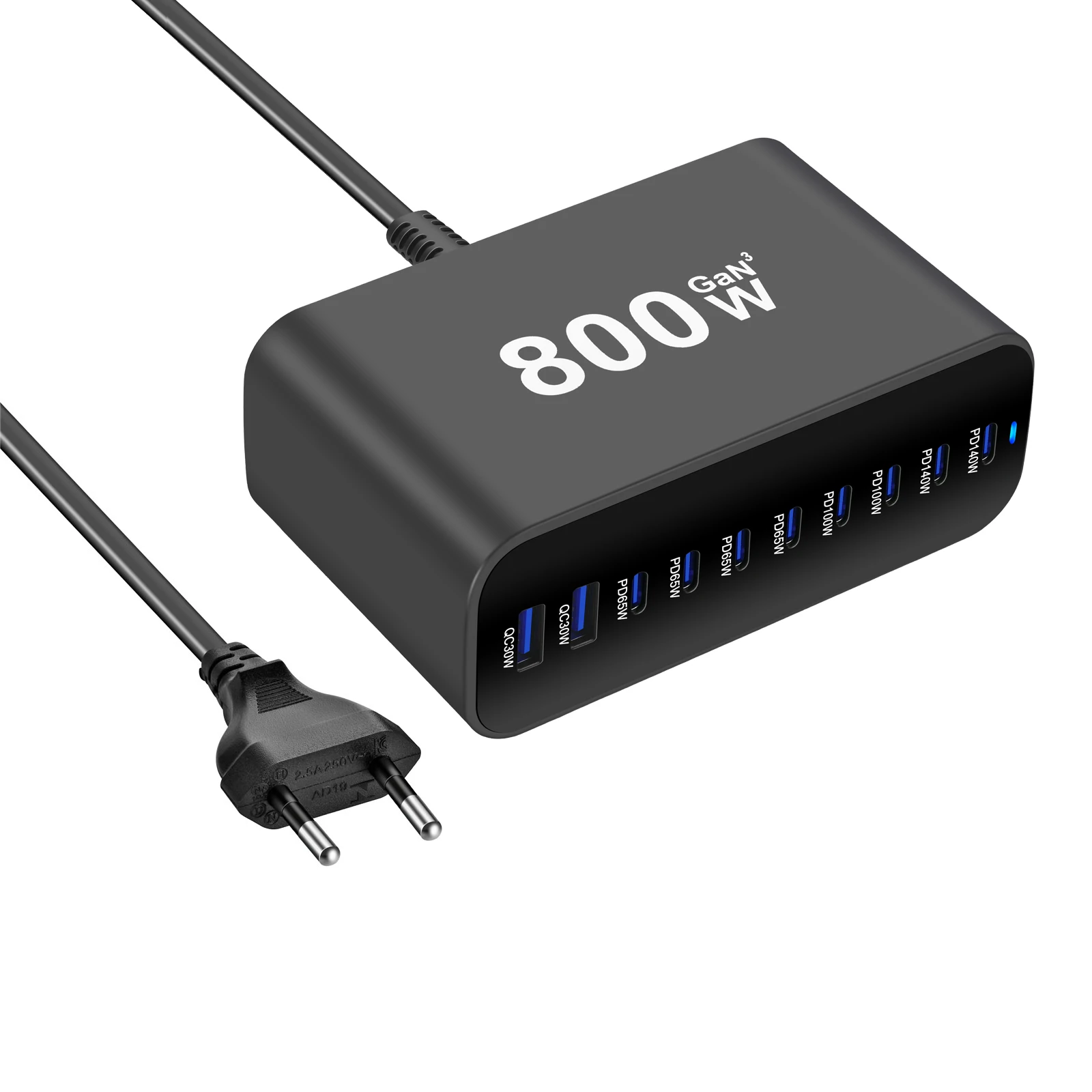 Gan Charger Portable 10-Port USB C