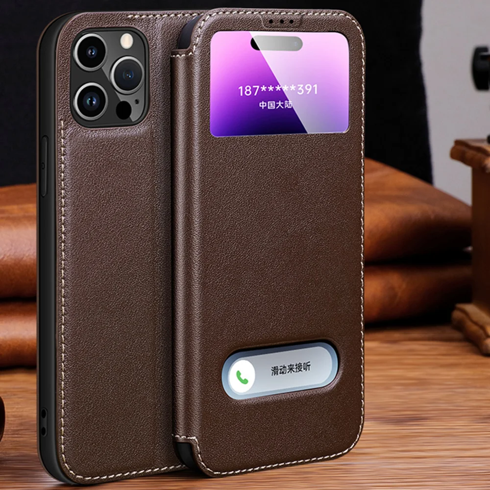 Wallet iPhone 14 Pro Max leather case