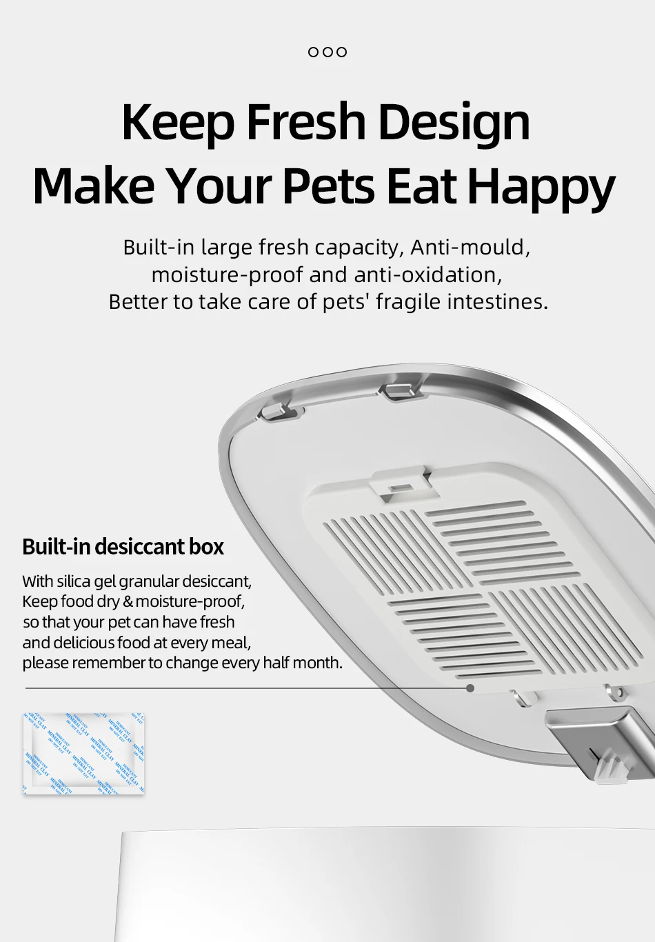 ROJECO Automatischer Katzenfutterautomat für Haustiere, intelligentes Katzenfutter, Kibble-Spender, Fernbedienung, WiFi-Taste, automatischer Futterautomat für Katzen, Hundezubehör – Detail 10