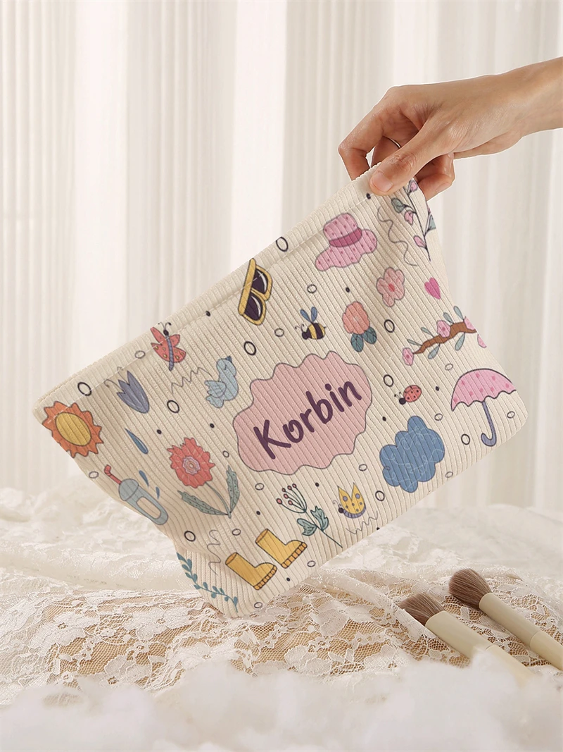New women's makeup bag, customized photo makeup bag, zipper makeup bag, can be customized according to your unique design