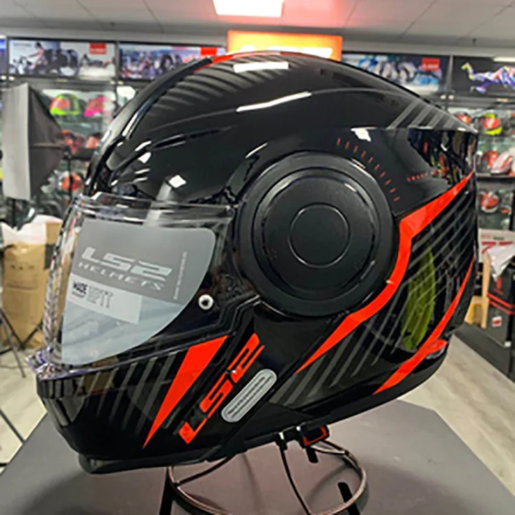 LS2 motorcycle flip helmet ff902 anti fog dual lens motorcycle full
