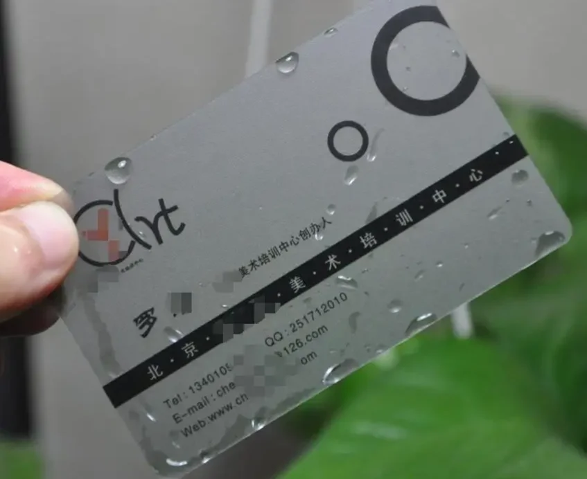 

1000pcs Custom Printed transparent business card frosted PVC card 0.38mm waterproof cards