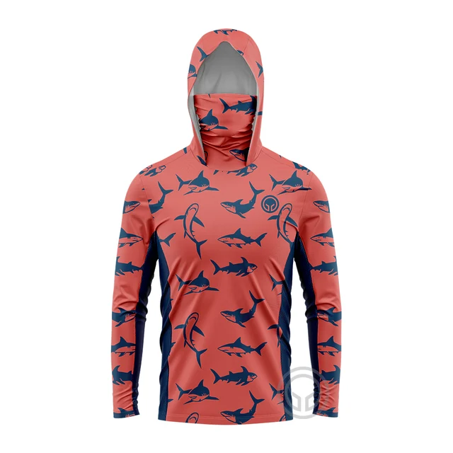 Maglia Uomo Protezione UPF 50+ Con Maschera - Ideale Per Pesca E Outdoor