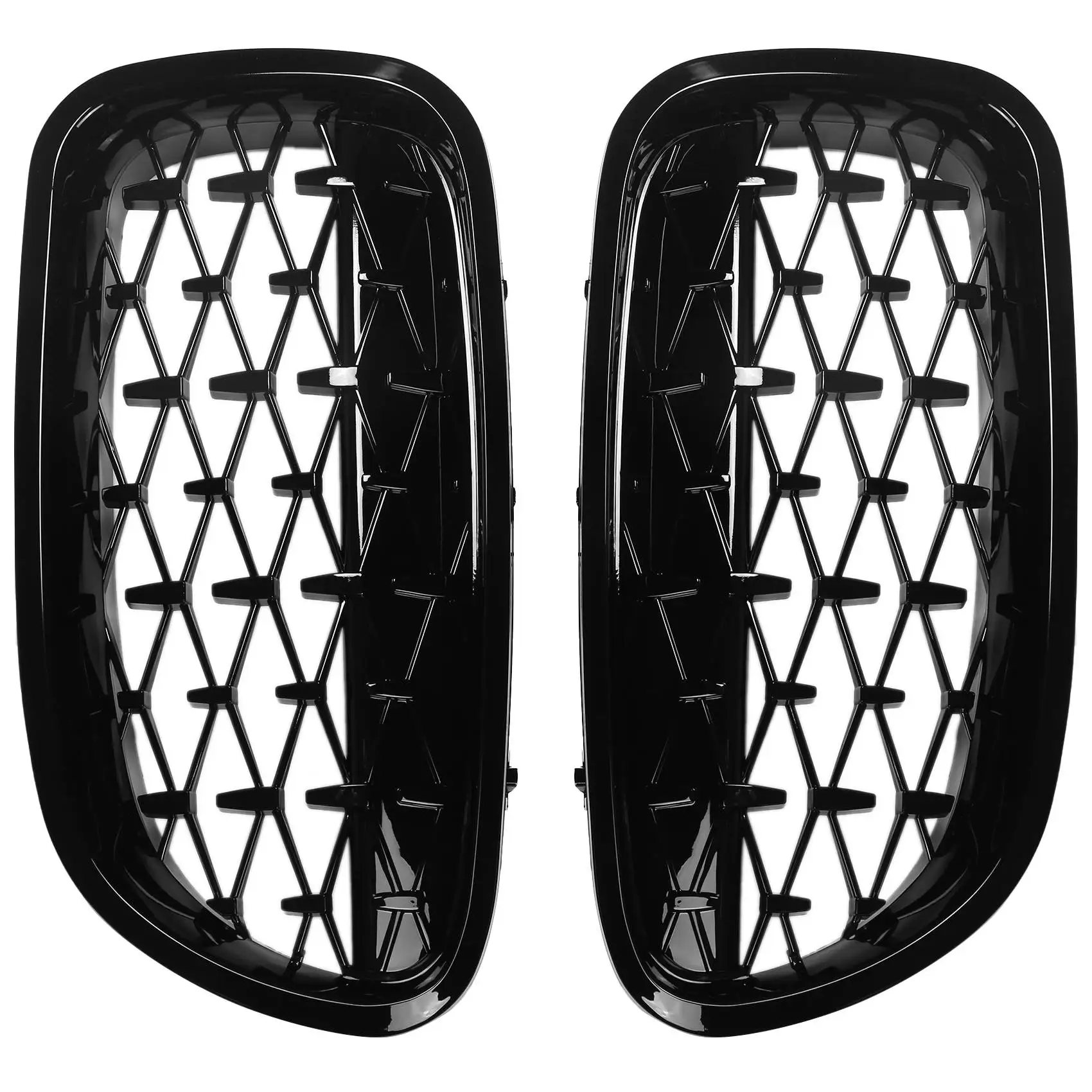 

1 пара 5 серий F10 Алмазная решетка в стиле метеорита передний черный бампер для Bmw F10 F18 520I 523I 525I 530I