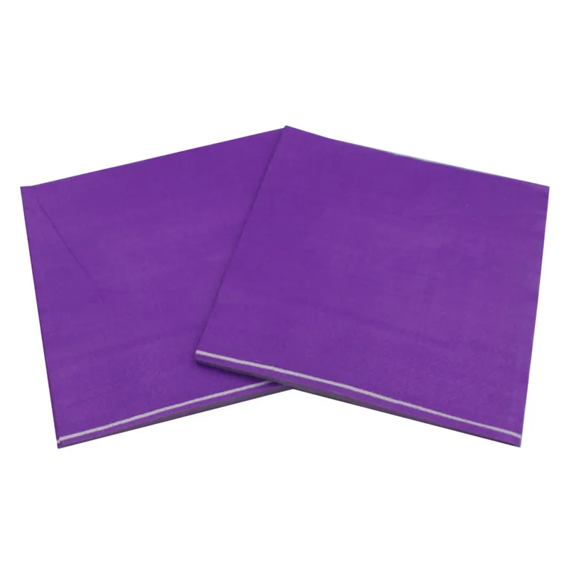 20Pcs/Pack 25x25cm Small Disposable Solid Color Table Dinner Tissue Napkins Paper Tableware Party Decoration