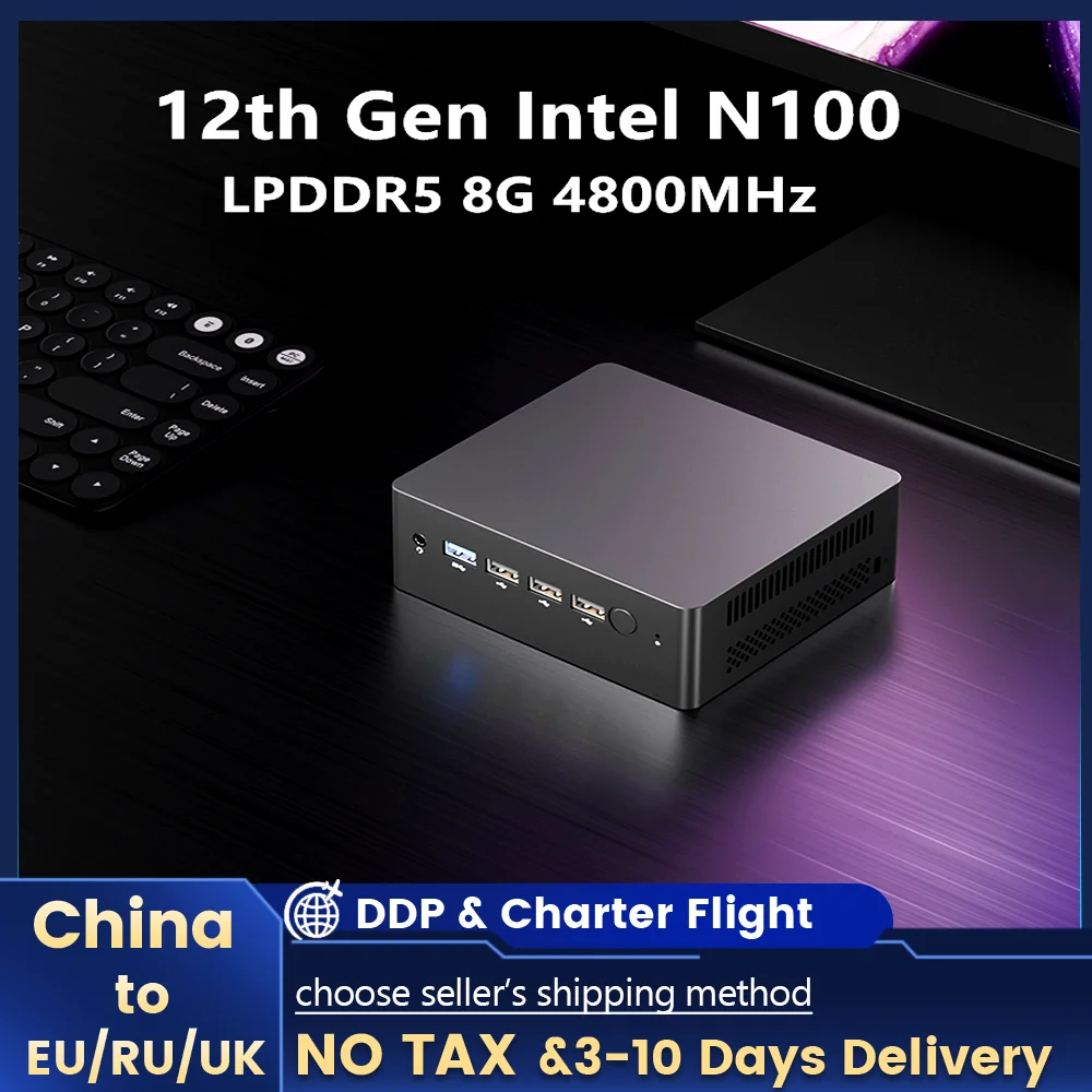 12th Gen Intel N100 Quad Core LPDDR5 16GB 8GB 4800Hz Windows 11 2xRJ45 LAN  HDMI2.0 DP 2x4K 4*USB Desktop Gaming Mini PC Computer - AliExpress