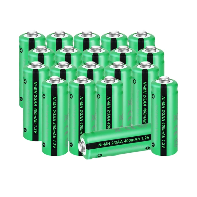 Lot de 20 piles rechargeables AAA NiCd 1,2 V 400 mAh pour lampes solaires  de jardin