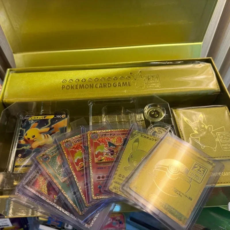 Original Pokemon PTCG 25th Anniversary Golden Gift Box