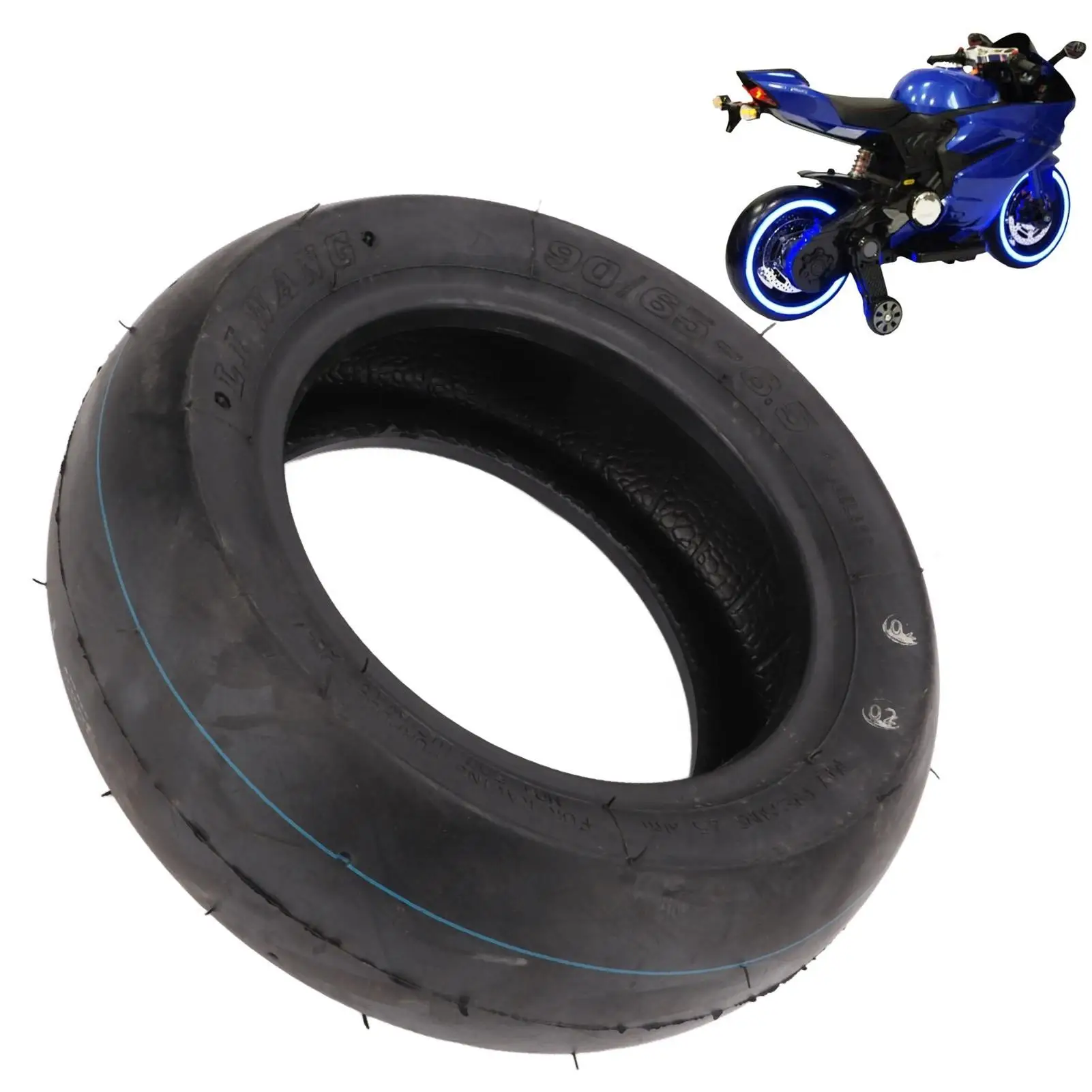 for Mini Motorcycle Tire for Mini Bike Tyre Puncture Resistant Lightweight 90/65-6.5in Heavy Duty 2 Stroke 4 cc 4 cc