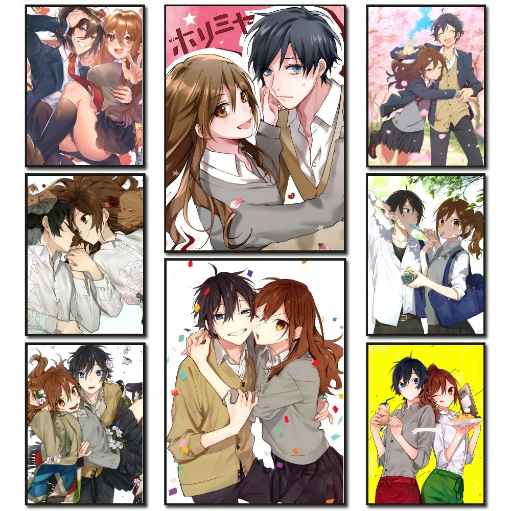 

Аниме плакаты Horimiya, наклейки для гостиной, спальни, входа, украшение, картина для комнаты, домашний эстетический Декор