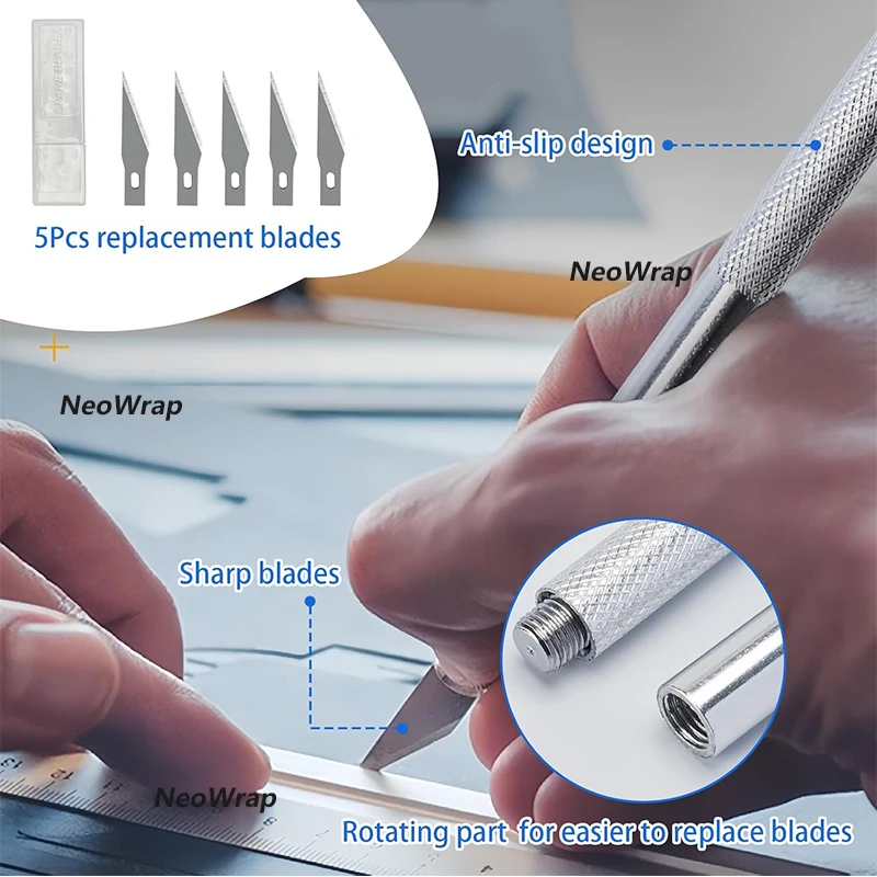 Car Vinyl Wrap Kit Felt Edge Squeegee Micro Edge Trimming Stick Safe Zippy Cutter Vehicle Solar Film Install Window Tint Tool