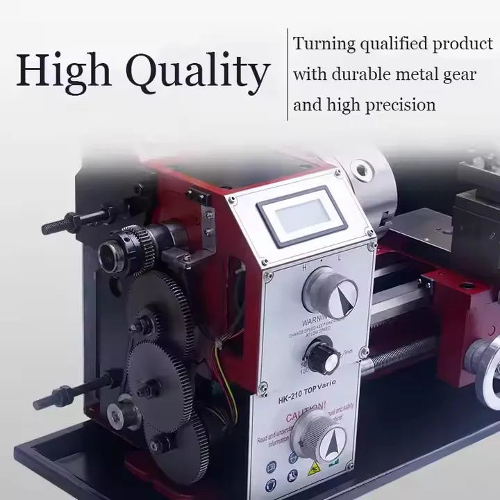 1100W Metal Lathe 6mm Spindle Wall Thickness Mini Metal Lathe Distance center 600mm FL2160V 3