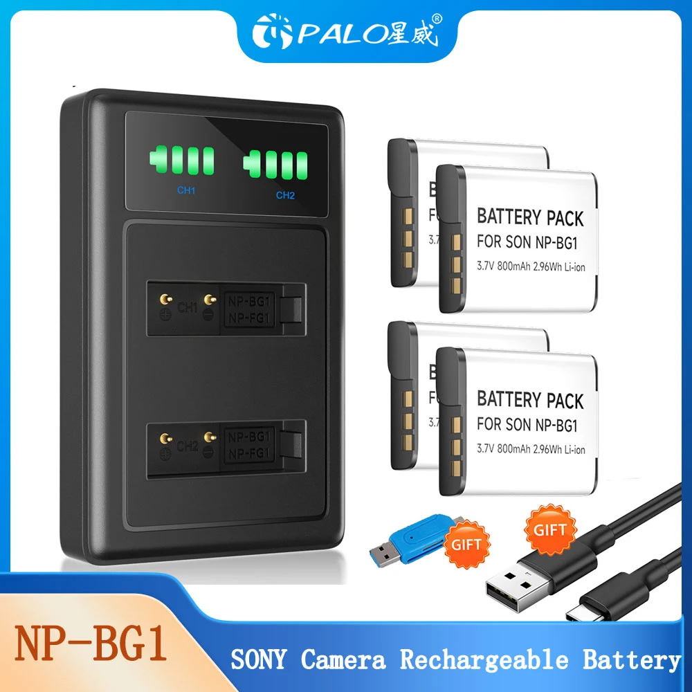 Np-Bg1 Np Bg1 Batteria 3.7V 800Mah Batterie Per Sony Cyber-Shot Dsc-Dsc-H3 Dsc-H7 Dsc-H9 Dsc-H10 Dsc-H20 Dsc-H50 Dsc-H55 W120