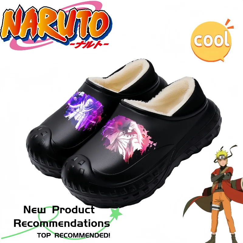 Naruto Neue Winter Paar EVA Rutschfeste Baumwollschuhe Cartoon Anime Student Wasserdichte Reifensohle Schmutzabweisende Baumwollhausschuhe